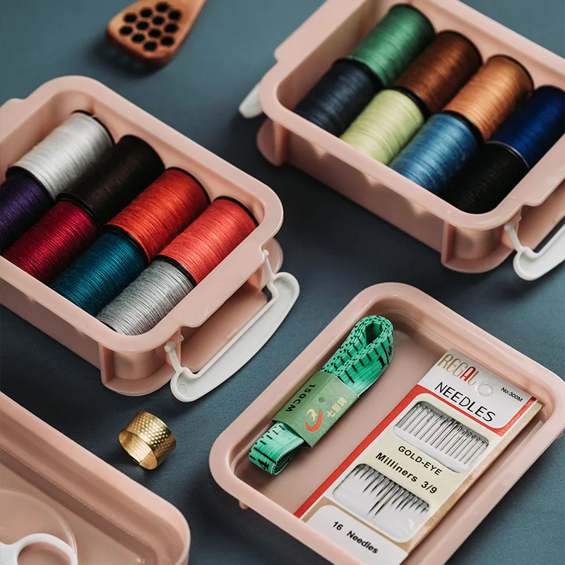 Manufacturers Direct Selling Sewing Kit Household Sewing Kit Portable buybo he Large Size Sewing Box Double Layer Sewing Box