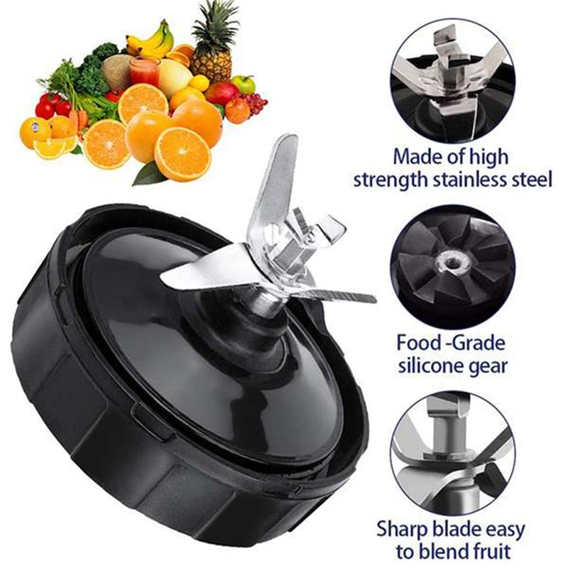 for Ninja Replacement Parts 7 Fins Extractor Blades and 24OZ Ninja Blender  Cup with Sealing Lid,for Nutri Ninja Auto IQ - AliExpress