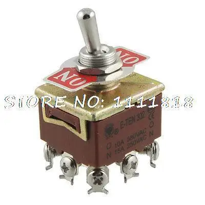 

On/On 2 Way 3PDT Latching Toggle Switch AC 15A/250V 10A/380V