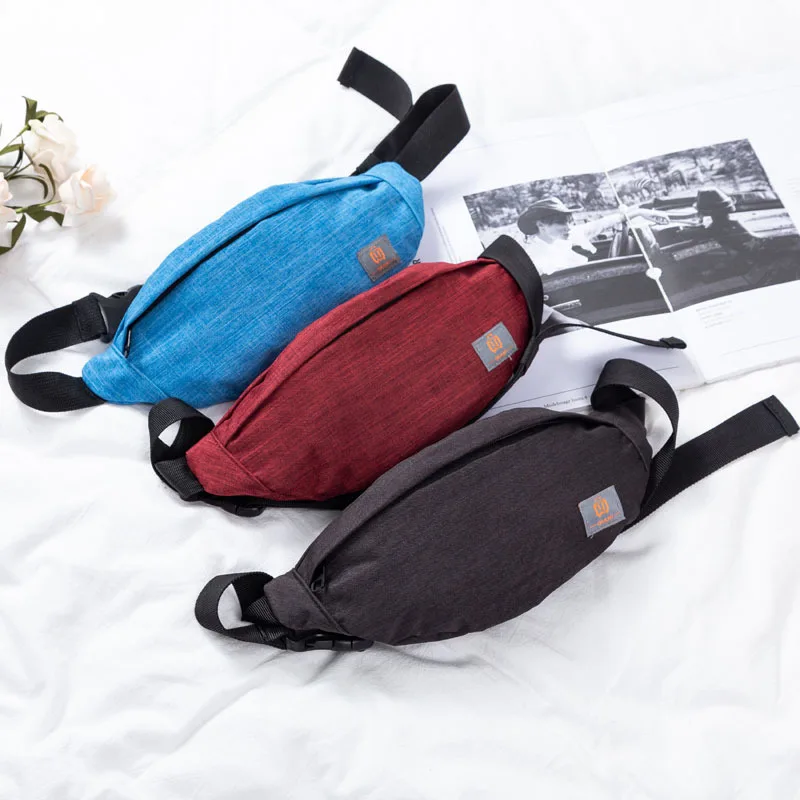 Купить Male Men Waist Bag Pack Casual Functional Money Phone Belt Gray Black Women for Canvas Hip Fanny  Спорт и развлечения | Running Bags (4000155048658)
