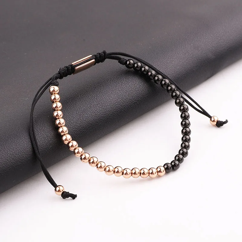 JARAVVI Men Bracelet High Quality Stainless Steel Beads Adjustable Bracelet Men Jewelry Gift - Image 3