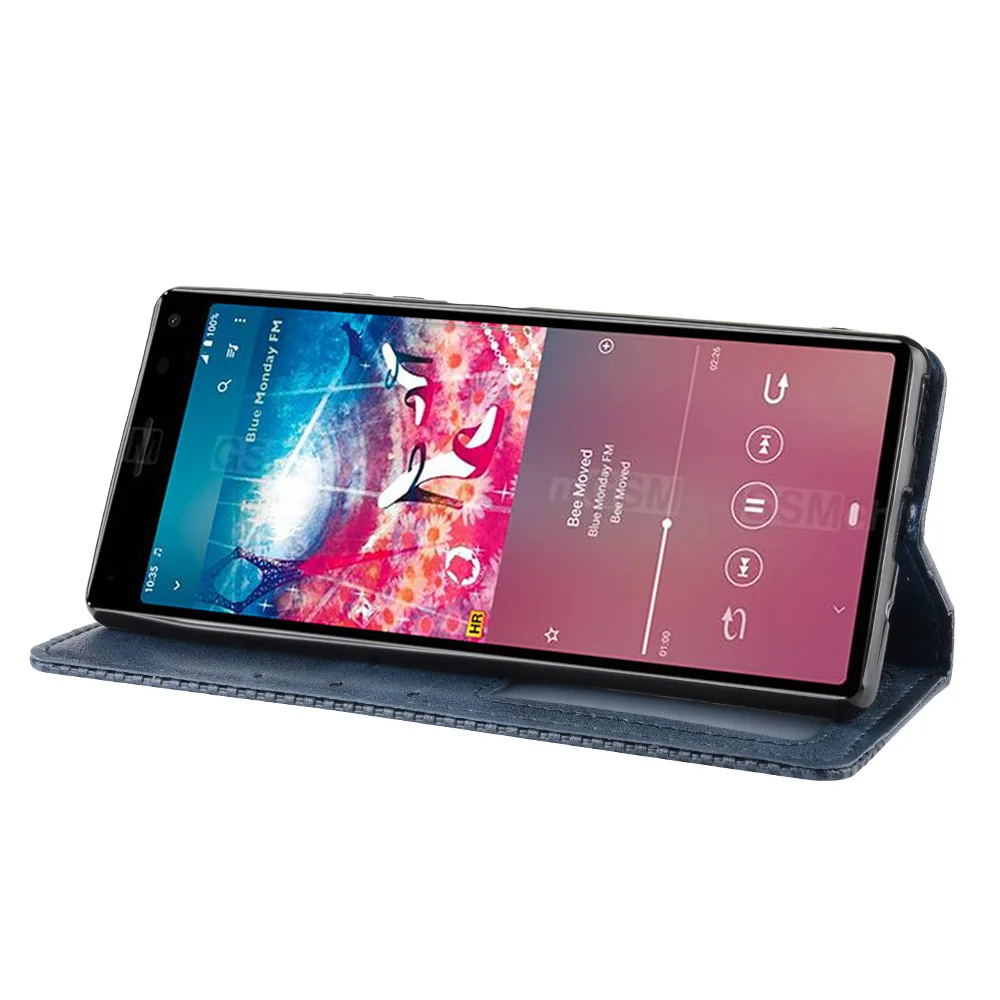 Магнитный винтажный кожаный чехол премиум-класса для sony Xperia 8 Xperia8, чехол с откидной крышкой 6,0 дюймов, легкомысленный чехол с защитой от падения