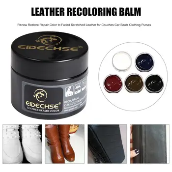

Leather Recoloring Balm Renew Restore Repair Color To Faded Scratched Leather For Couches Car Seats Clothing Purses 1.7 Oz