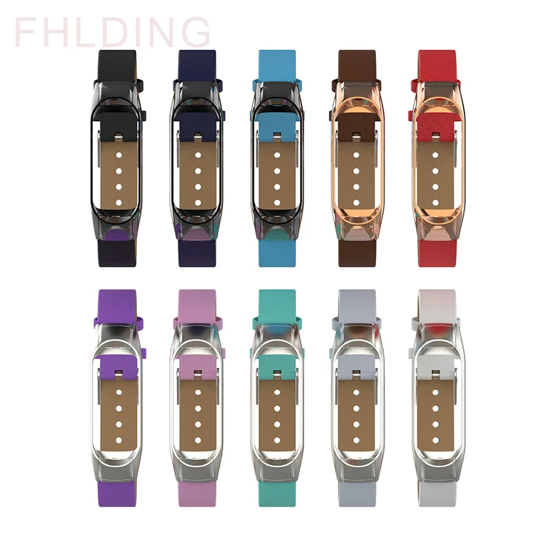 Кожаный браслет для Xiaomi mi band 4 mi band 3 браслет металлический чехол с пряжкой для карт сменный ремешок для mi band 4 3 Аксессуары