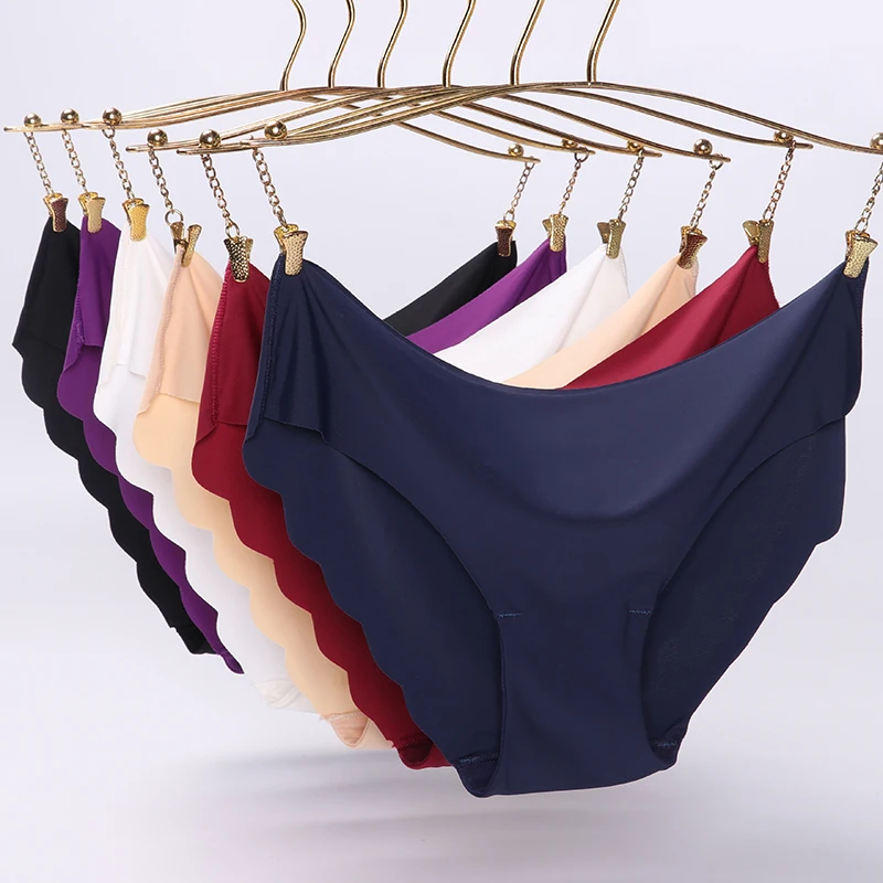 Hot sale 3pcs/lot Sexy Panties For Women Briefs Set Seamless Lingerie Solid Mid-Waist Cotton Panty Female Underpants Underwear