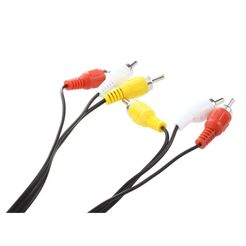 Горячая 3c-тройной 3 Мужской RCA Композитный Аудио Видео DVD кабель ТВ АВ 1,4 м