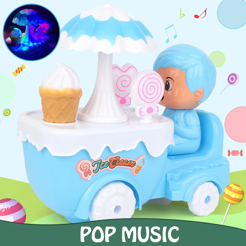 Электрическая светящаяся игрушка для конфет, мороженого, проекция автомобиля, светильник, музыка, светящаяся машина для мороженого, развивающие игрушки для детей