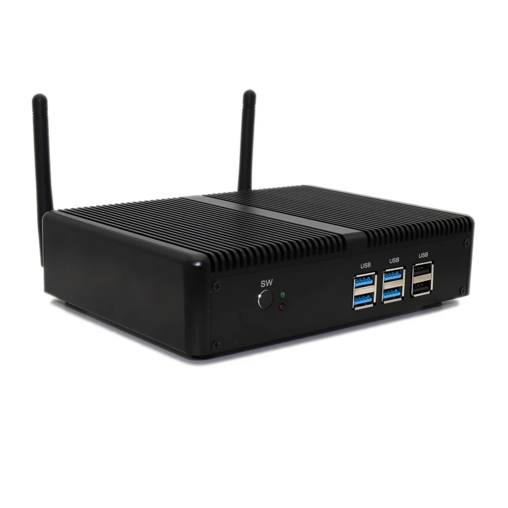 Безвентиляторный мини-ПК i7 i5 7200U i3 7100U DDR4/DDR3 Win10 Pro Barebone Nuc компьютер Win10 Pro Linux HTPC VGA HDMI WiFi Gigabit Lan