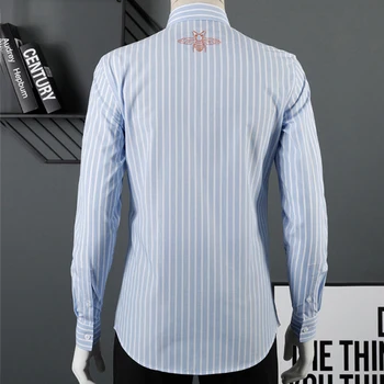 

Classic Striped Pure Cotton Men Shirt 2019 Long sleeve Casual Social Chemise homme Fashion Slim Shirts male Plus size Camisas