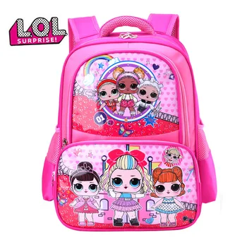 

LOL Surprise Doll Grade 3-6 Children's Schoolbag Cartoon Pattern Lighten Your Schoolbag Girl Boy Large Capacity Backpack