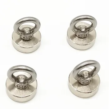 

D25 Fishing Round Strong Powerful Pulling Force 23KG Neodymium Magnet Salvage Permanent Magnetic Water Hanging Organizer Indoor