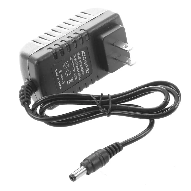 DC 12V 2A AC адаптер питания трансформатор для 5050 5630 3528 Светодиодные полосы 24W черный