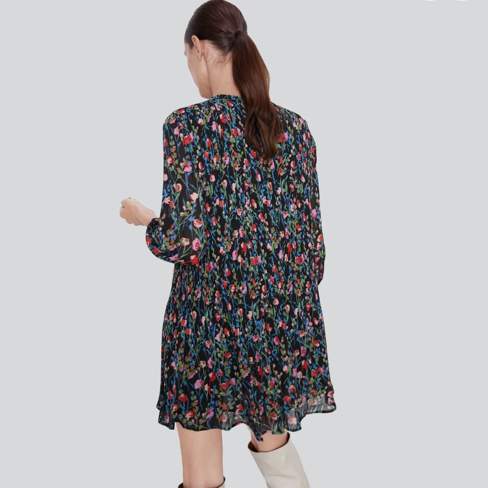 Ladyfirsy Ранняя осень шифоновые платья ZA для женщин богемные 2019 новые женские тонкие