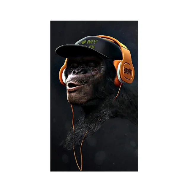 Canvas Poster 3 Monkeys Poster Cool Graffiti Street Art Canvas Painting Wall Art for Living Room Home Decor Posters and Prints JL288-9