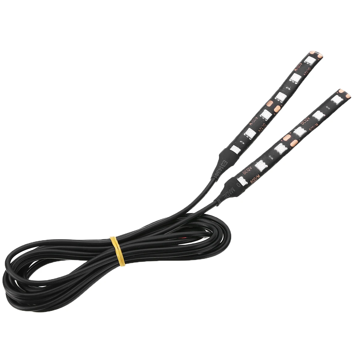 2PCS/SET Amber 6 LED Motorcycle Turn Signal Strip Light for 12V Motorbike Indicator License Plate Blinkers Light Strips Bar