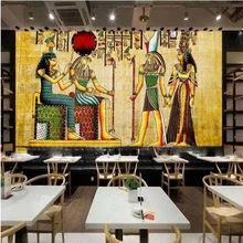 Пользовательские Настенные обои 3D Древняя египетская клановая культура 3d Большая фреска абстрактная гостиная спальня фон настенная бумага ретро