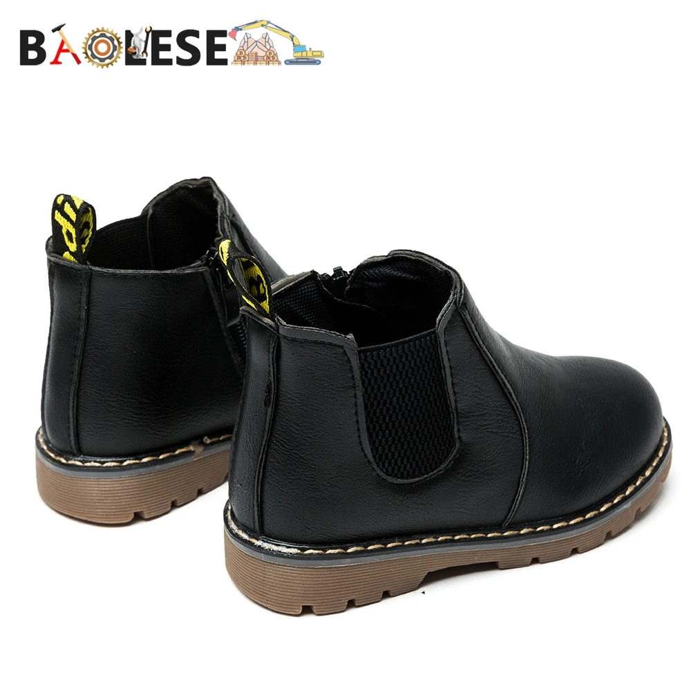 BAOLESEM Kids Snow Boots Child Ankle Boots Children Shoes Warming Fur Lightweight Child Snow Shoes Watertight Anti-skid Winter