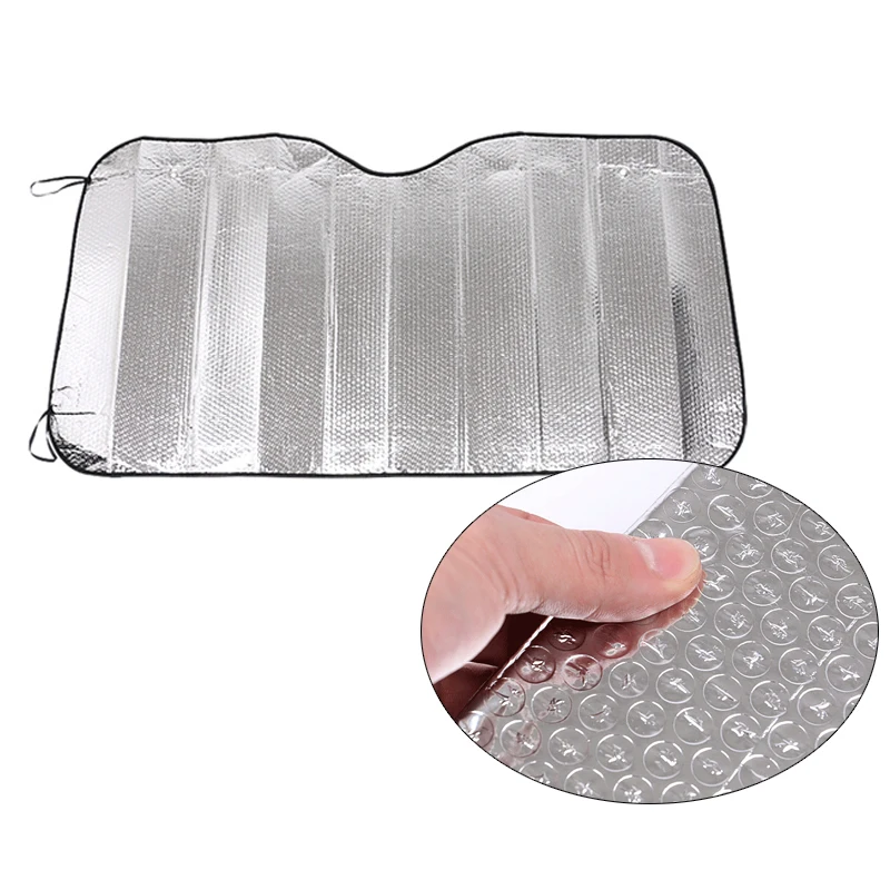 Car Sun Block Sunscreen Insulation Board Moisture-proof Aluminum Foil Visor Pad Front Windshield Cover Car With Shrink Sun Block