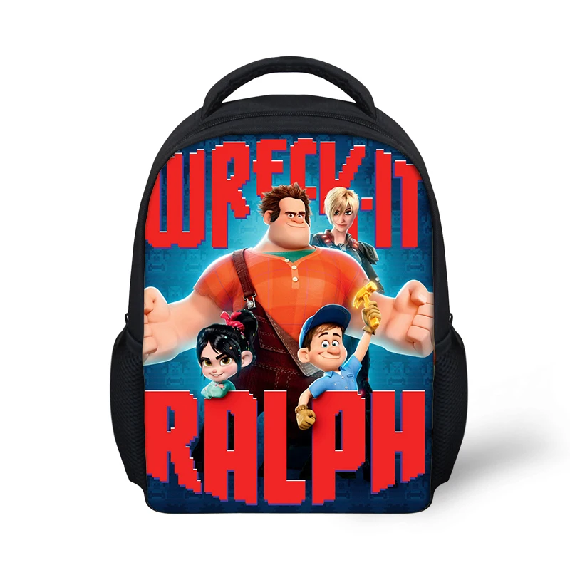 

Cartoon Kindergarten Baby Backpack Wreck-It Ralph Pattern Kids Book Bags 3D Anime Design Boys Girls Small School Bags