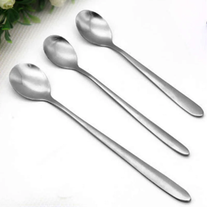 Кофейные ложки из нержавеющей стали ложка с длинной ручкой для мороженого чая