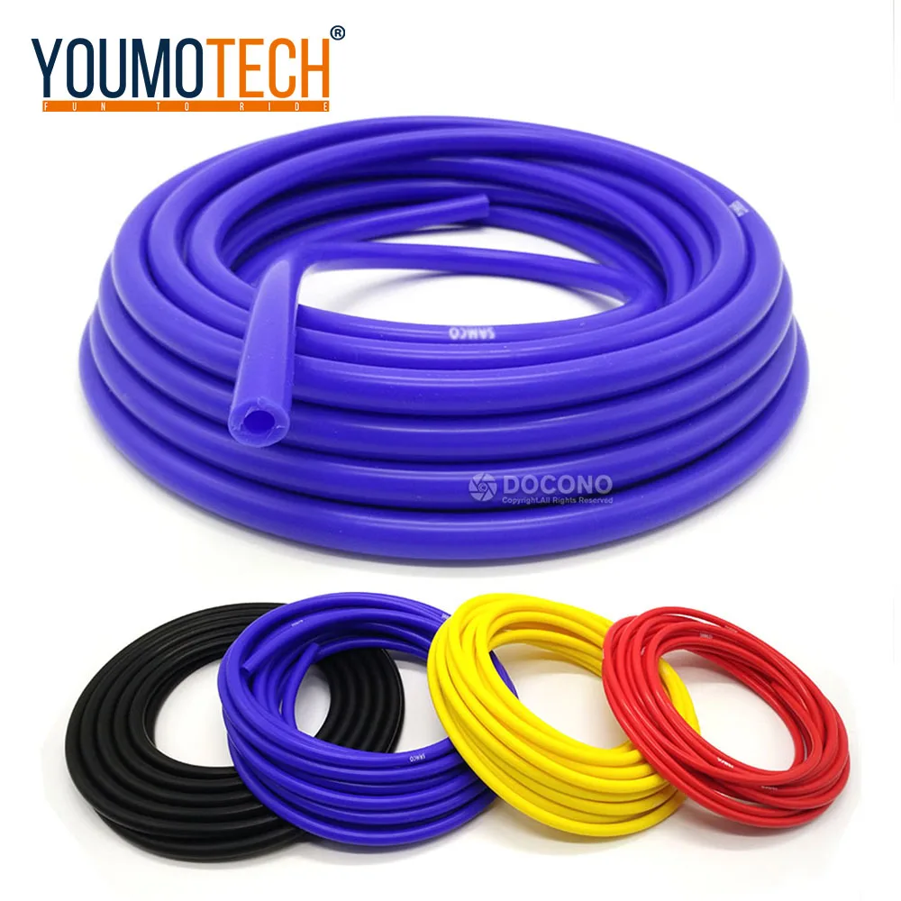 Universal 3mm/4mm/6mm/8mm Silicone Vacuum Tube Hose Silicone Tubing Blue Black Red Yellow vacuum hose