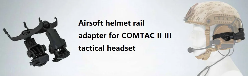 Airsoft fone de ouvido capacete tático kit