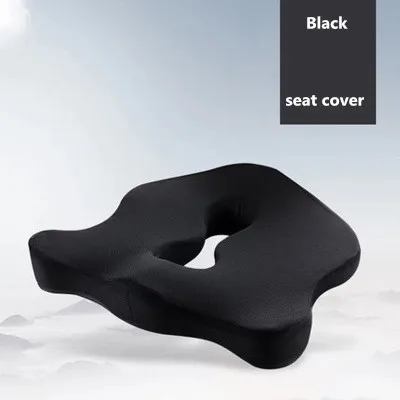 Автомобильный подголовник u-образная подушка Memory Foam Авто интерьерное сиденье для шеи, поддержка поясницы, протектор сиденья, подушка, аксессуары - Цвет: black cushion