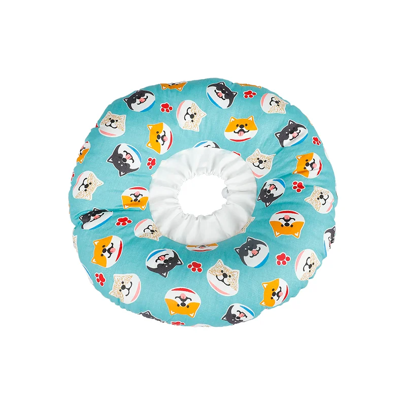 Pet Elizabeth Circle Doughnut удобный и мягкий ошейник для защиты от царапин и вылизывания головы - Цвет: Белый