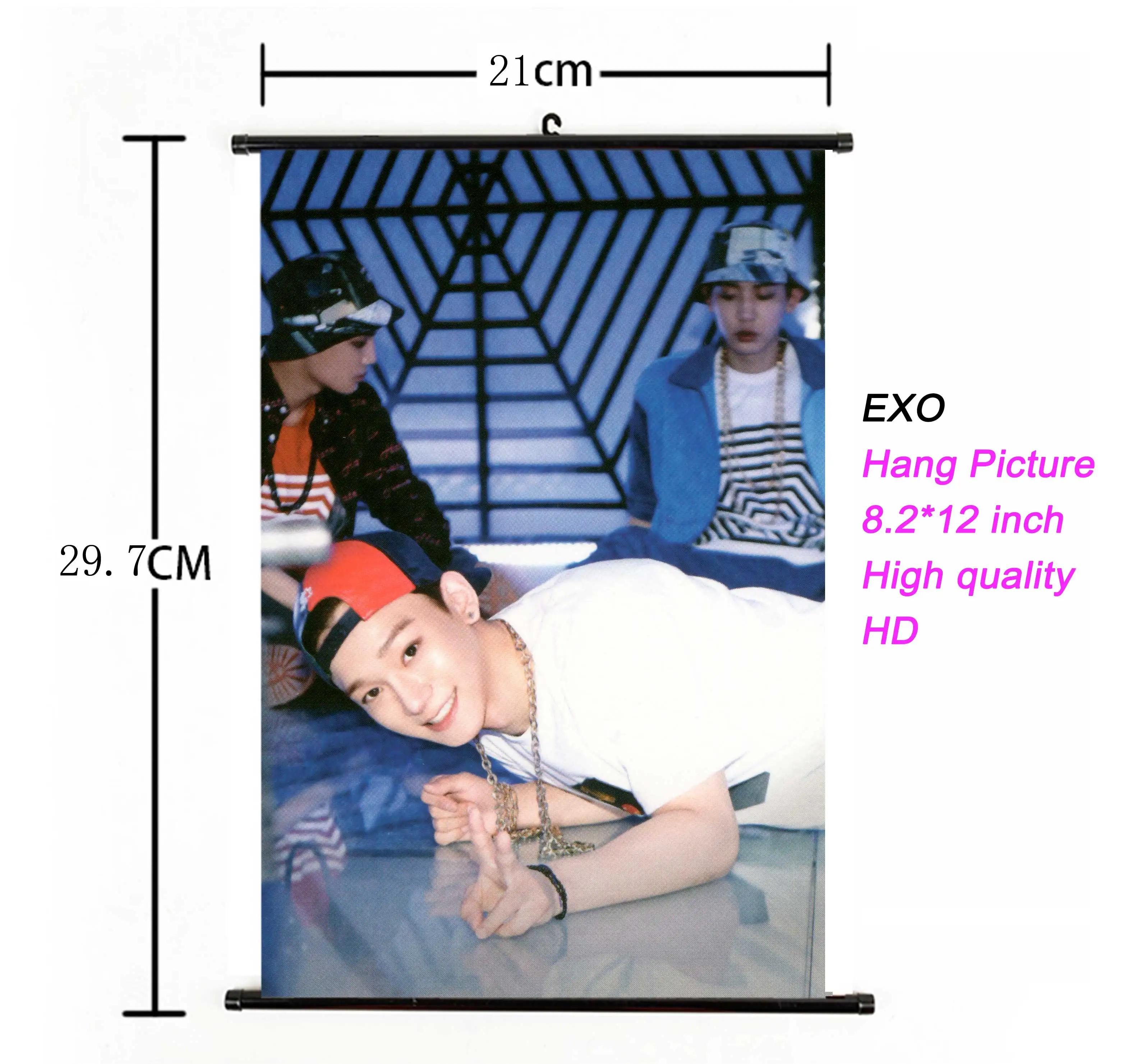 K-pop EXO альбом Висячие картины фото плакат Kpop EXO Висячие Плакаты для фанатов Коллекция подарков ткань 21*30 см Высокое качество