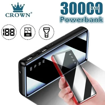 30000麻雀力銀行iphone xiaomiサムスン外部バッテリー銀行デュアルusbポータブル充電poverbankポータブル充電器