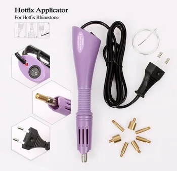 

7 sizes mold Hot drilling machine Hotfix Rhinestones Point drill Applicator tools Iron On Crystal Accesory DIY Heat Fix Tools