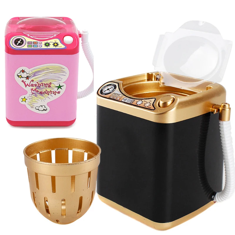 Mini Multifunction Kids Washing Machine Toy Beauty Sponge Brushes Washer EIG88