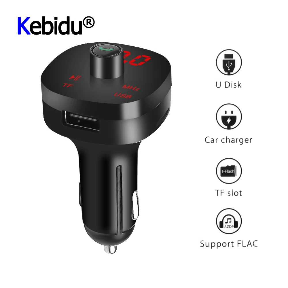 USB адаптер двойной USB зарядное устройство автомобильный комплект громкой связи беспроводной Bluetooth fm-передатчик светодиодный MP3-плеер 3.1A автомобильные аксессуары TF карта
