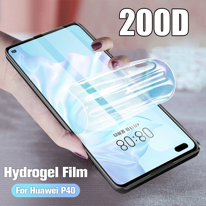 200D изогнутая Гидрогелевая пленка для huawei P40 Pro Защита экрана Lite Защитная мягкая P 40