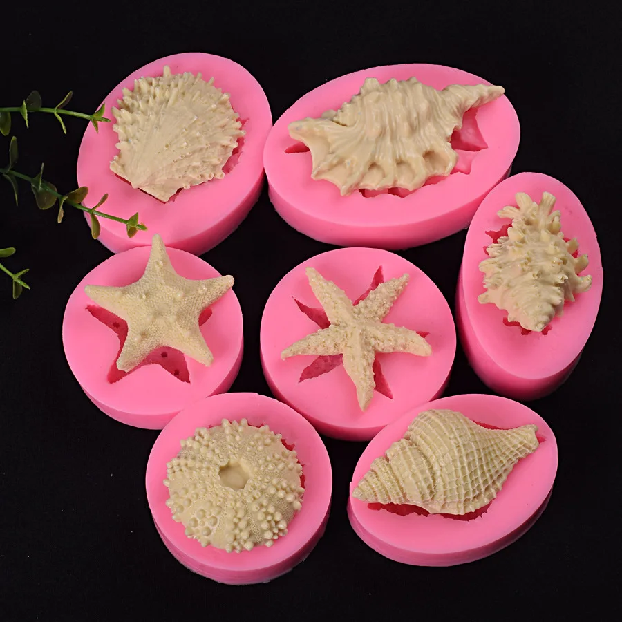 

Sea Shell Silicone Mold Marine Bio Fondant Baking Mold Silicone Molds Cake Decorating Tools Chocolate Moulds Decoration Mould