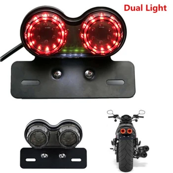 

Universal Motorcycle LED Tail Light Brake Steering Light LED Motorcycle Tail Turn Signal Light Brake Licence Plate Holder Light