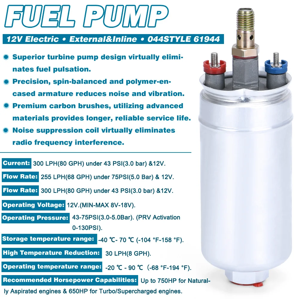 LZONE-pompe à essence externe de qualité supérieure 044 OEM:0580