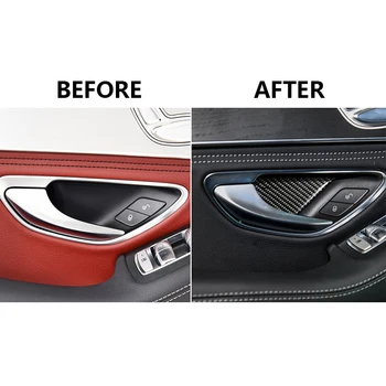 

92x50mm Door Handle Cover Trim Interior For Mercedes-Benz W205 C180 GLC260 Inner Accessories