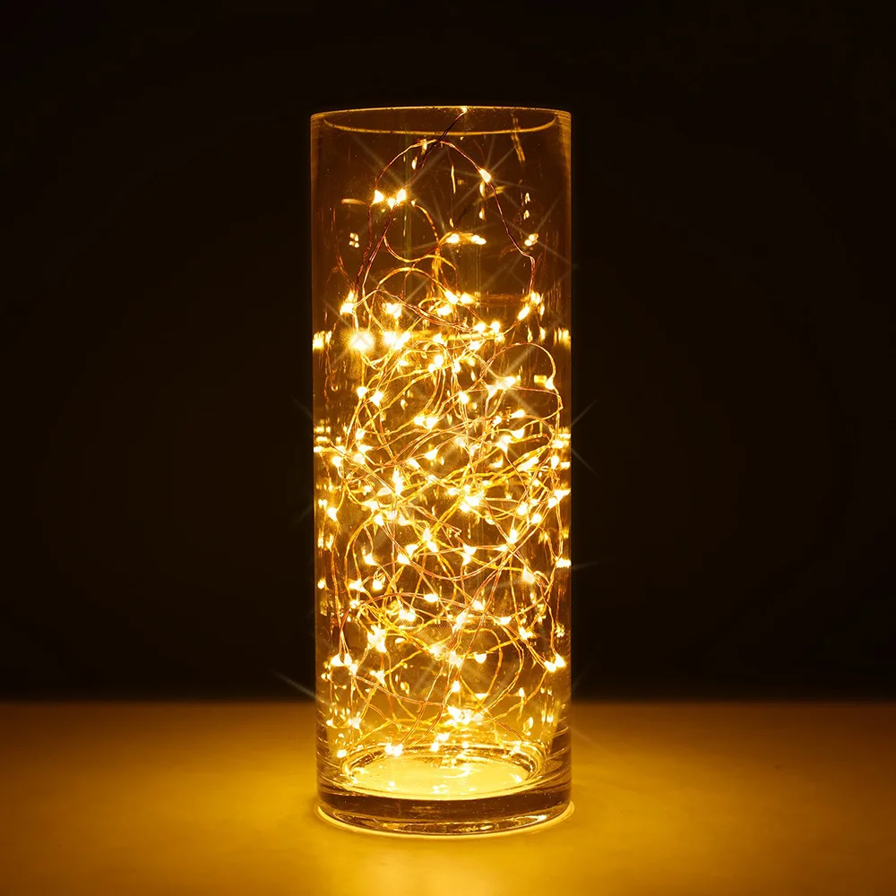 

2M Christmas Led String Light Cooper Wire battery Operated Christmas Light For Garland Holiday Fairy Wedding Party Decoration
