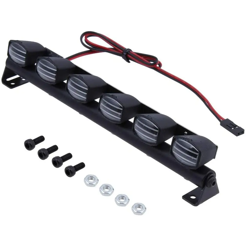 

Roof Spotlight For Scx10 90046 Trx4 1 / 10 Simulation Climbing Car Model Car Accessories Searchlight 6 Headlights