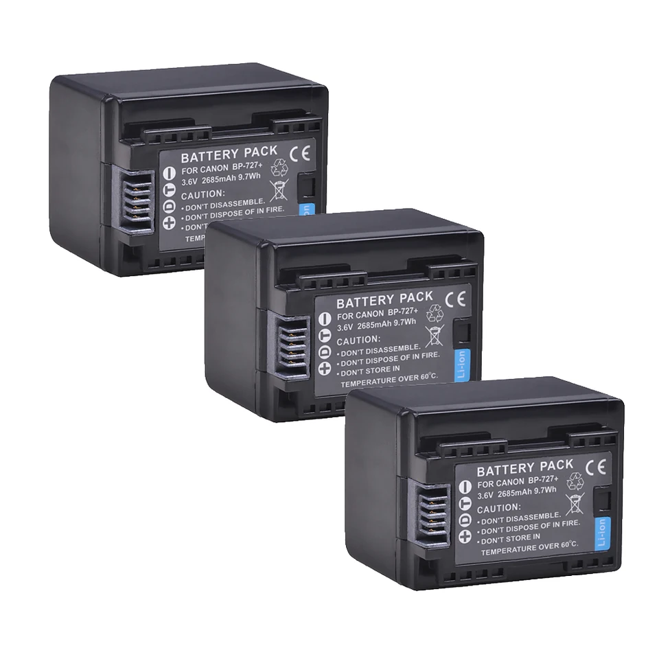 Canon Powershot BM BP-727 Battery For Canon Vixia HFR40 HFR42
