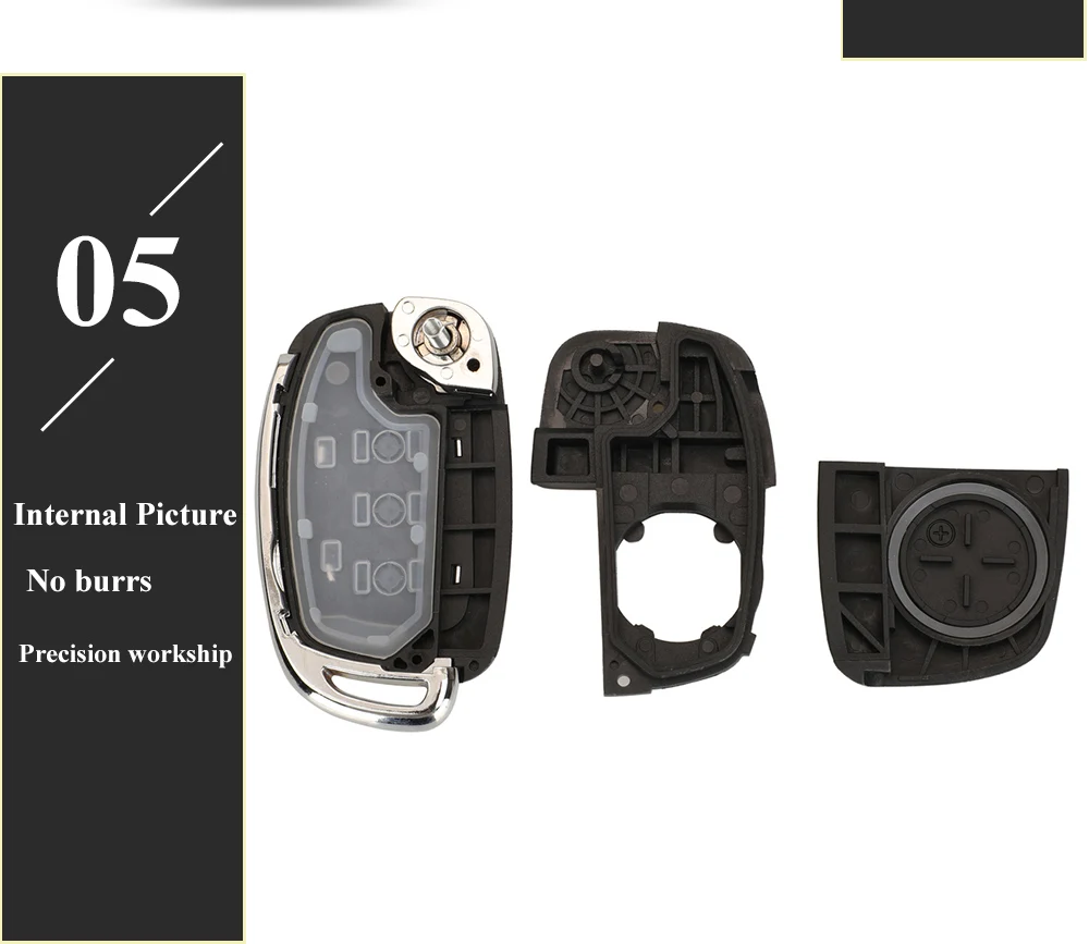 Keyforkess 10 pezzi Flip Shell chiave auto remota per Hyundai Santa Fe Creta Elantra Verna Solaris IX25 IX35 IX45 HB20 lama orizzontale - H44bdf27c7dcf4a57ae4f97bd1d757175R