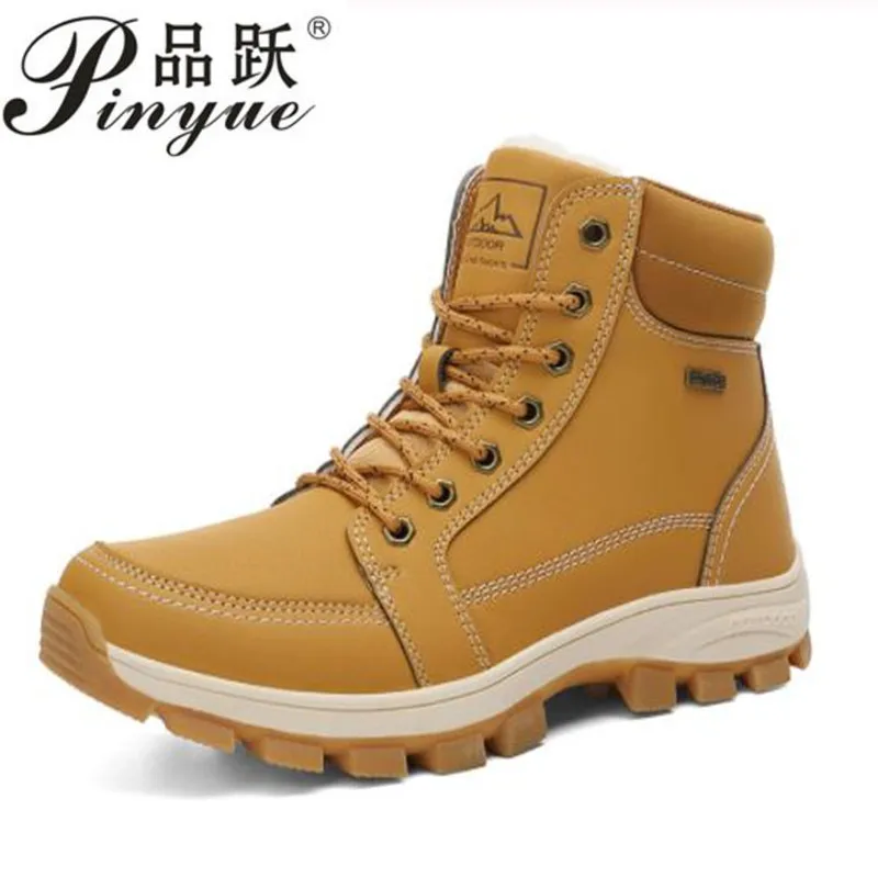 

2019 new size 39--45 Winter Men Boots Outdoor Snow Ankle Boots Male Non-Slip Sneakers Warm Plush Booties