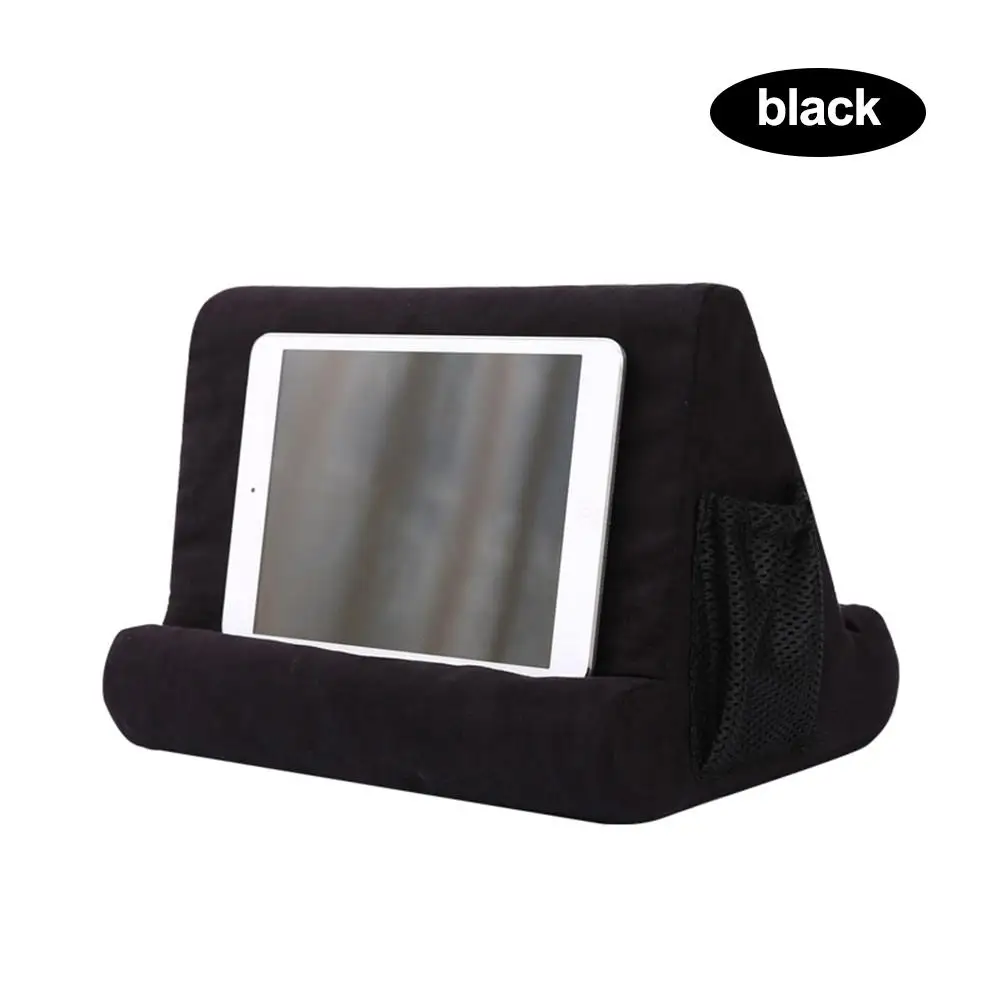 Black Подставка для планшета, держатель для iPad мобильного телефона, многоугольная мягкая подушка, подставка для мобильного телефона, кронштейн - Цвет: Black