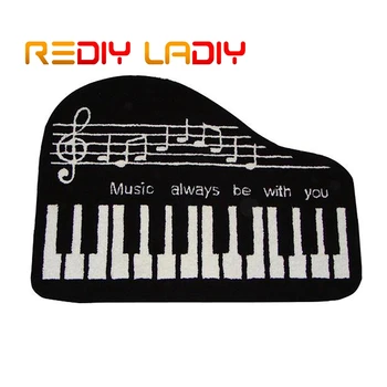 

Latch Hook Rug Kits Crocheting Carpet Rug Music Piano Acrylic Yarn Printed Color Canvas Cushion Mat Crochet Tapestry Sofa Decor