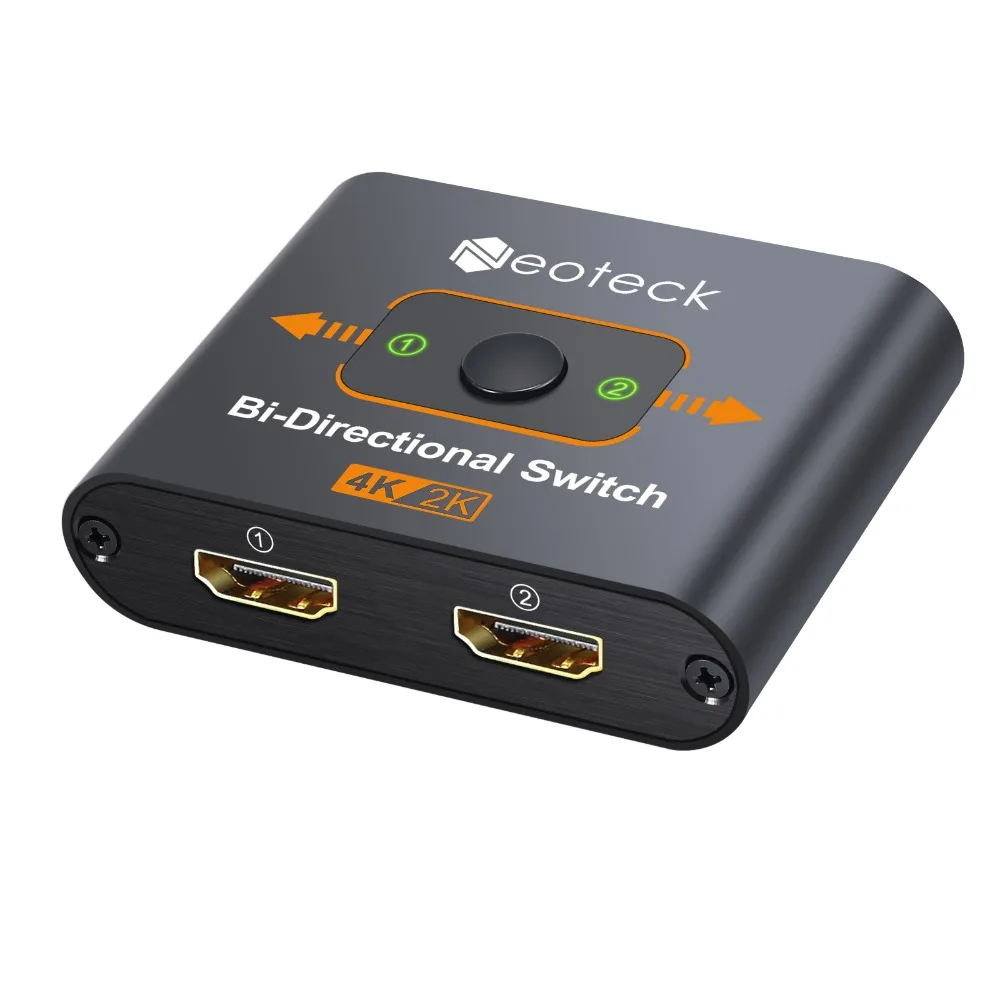 PROSTER HDMI двунаправленный переключатель поддержка s 4K Ultra HD HDMI коммутатор 2 порта HDMI Коммутатор HDMI сплиттер Поддержка 3D 2 в 1 выход