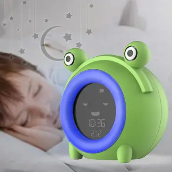 

Kids Children Sleeping Training LED Night Light Temperature Display Alarm Clock Desktop Table Decor