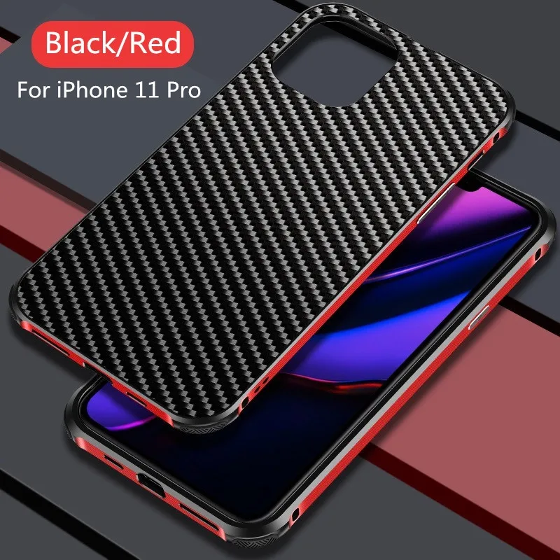 for 11 Pro Red Тонкий чехол для iPhone 11 Pro Max X XS Max XR 7 8 Plus, минималистичный прочный плотно прилегающий чехол из углеродного волокна, Fundas - Цвет: for 11 Pro Red
