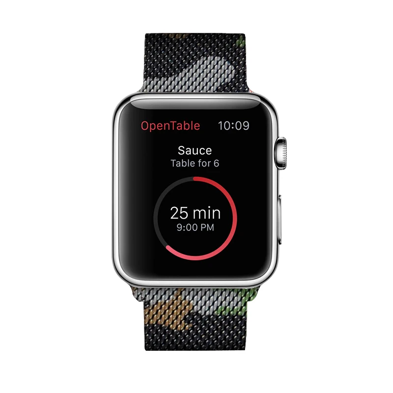 Черный камуфляж Миланская петля спортивный ремешок для Iwatch серии 4 40 мм 44 мм браслет металлический ремешок для Apple Watch серии 2 42 мм 38 мм