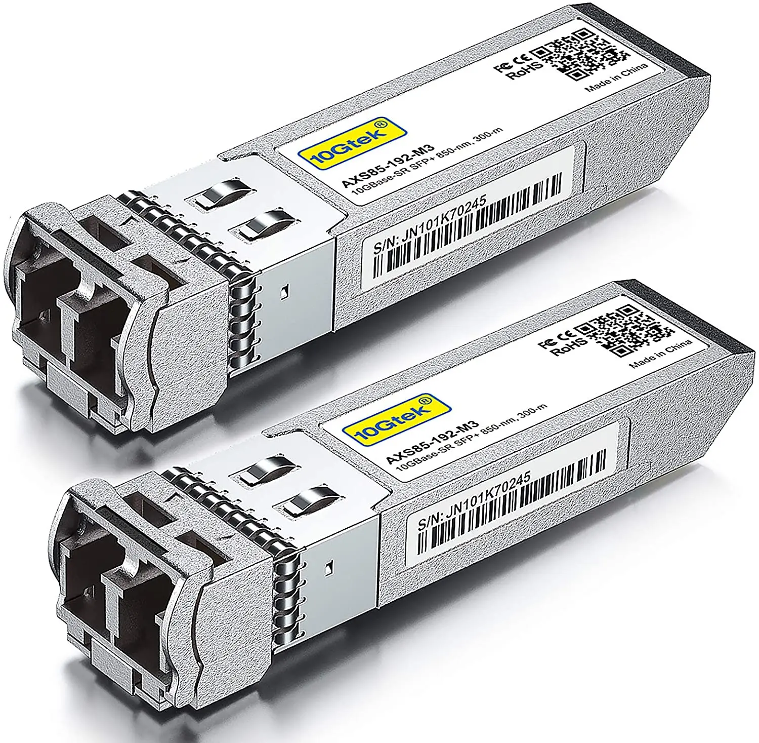 Ricetrasmettitore Sfp 10Gbase-Sr, 10G 850Nm Mmf, Fino A 300 Metri, Compatibile Con Cisco Sfp-10G-Sr, Confezione Da 2